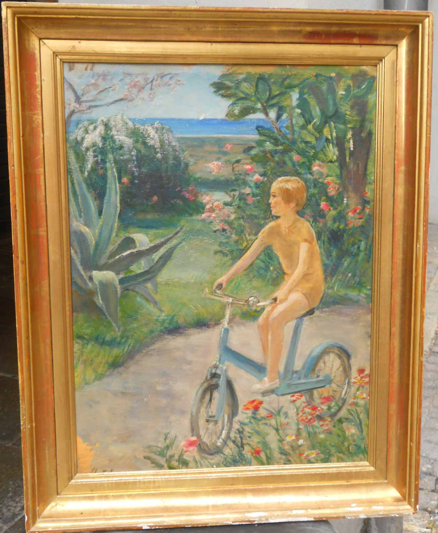 Bimba in bicicletta